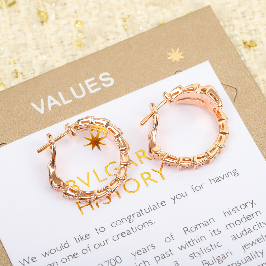 gold 925 sterling silver Drop Earrings for women - alternate angle view 5