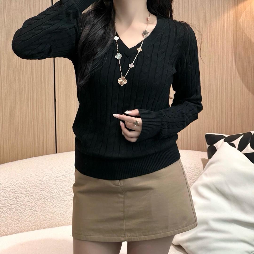 gold clover Sweater for women - alternate angle view 2