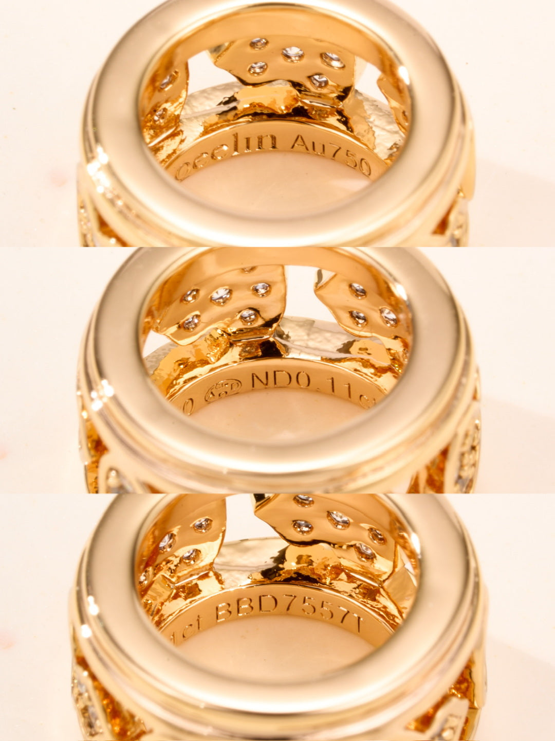 gold crystal Necklace for women - alternate angle view 9