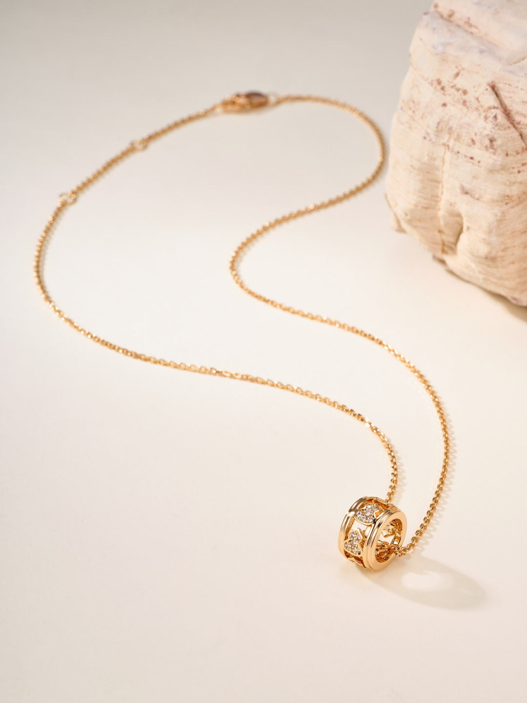 gold crystal Necklace for women - alternate angle view 4