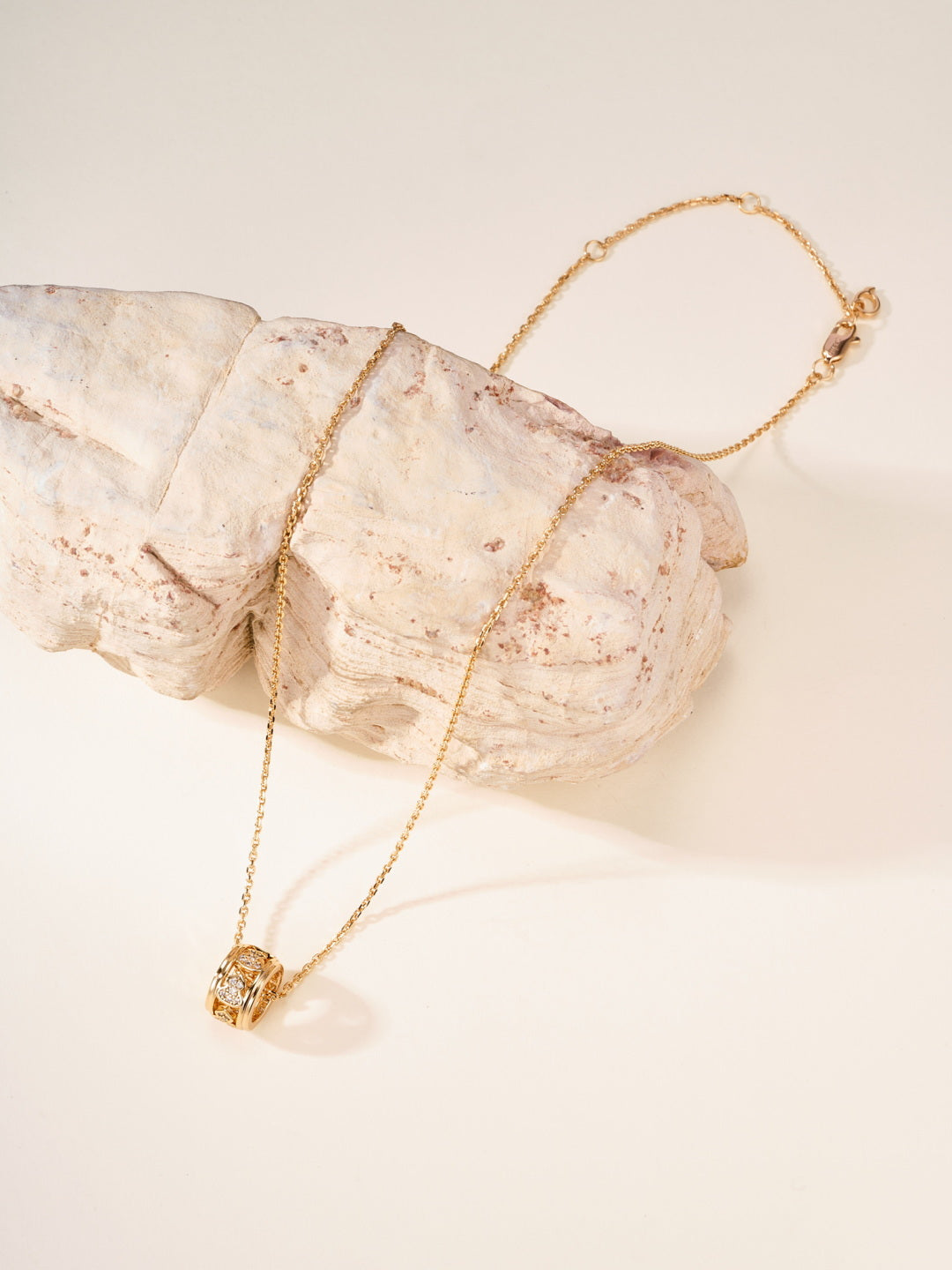 gold crystal Necklace for women - alternate angle view 5