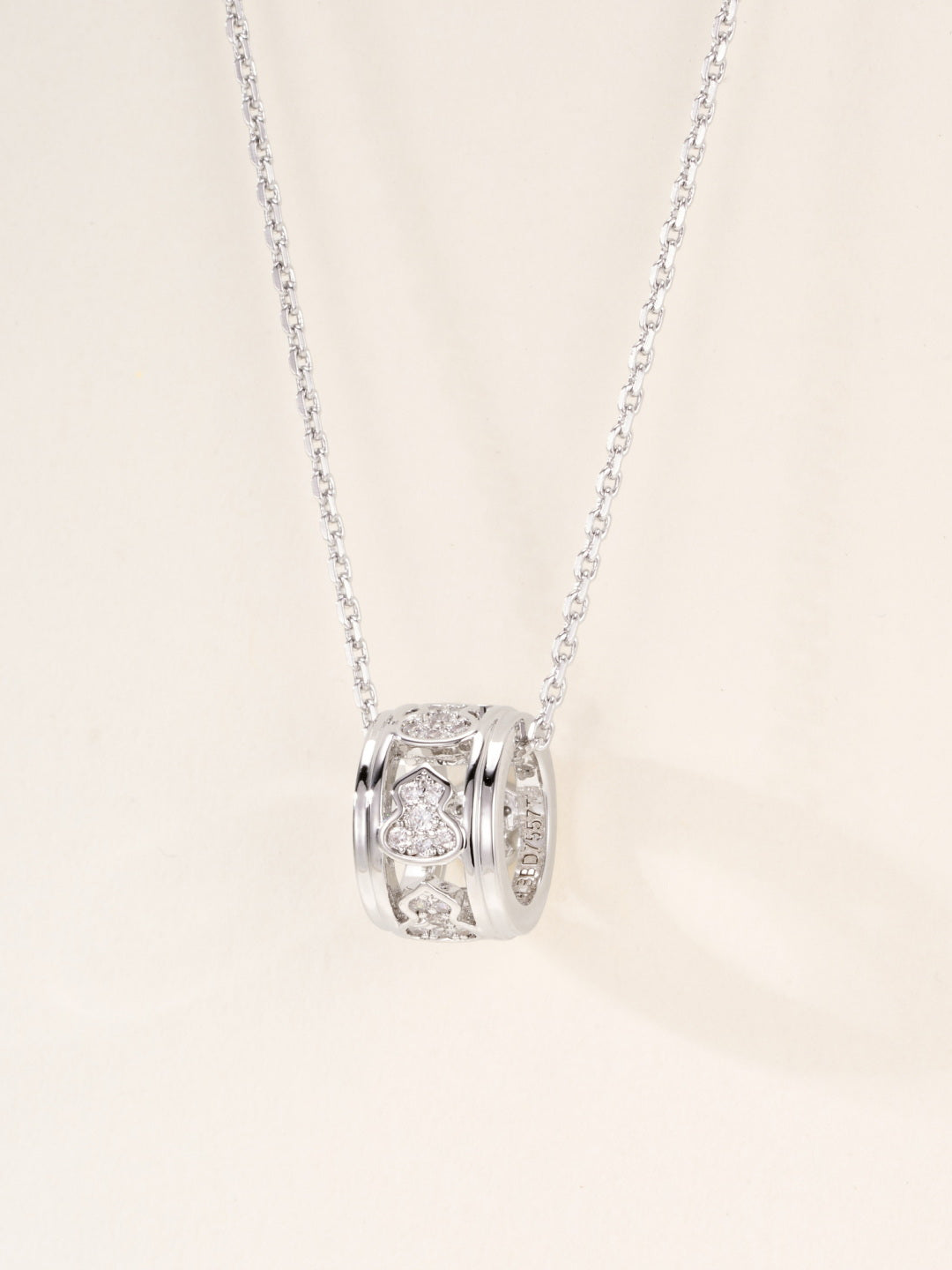 gold crystal Necklace for women - alternate angle view 2