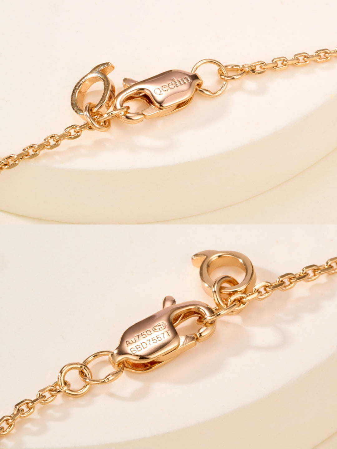 gold crystal Necklace for women - alternate angle view 11