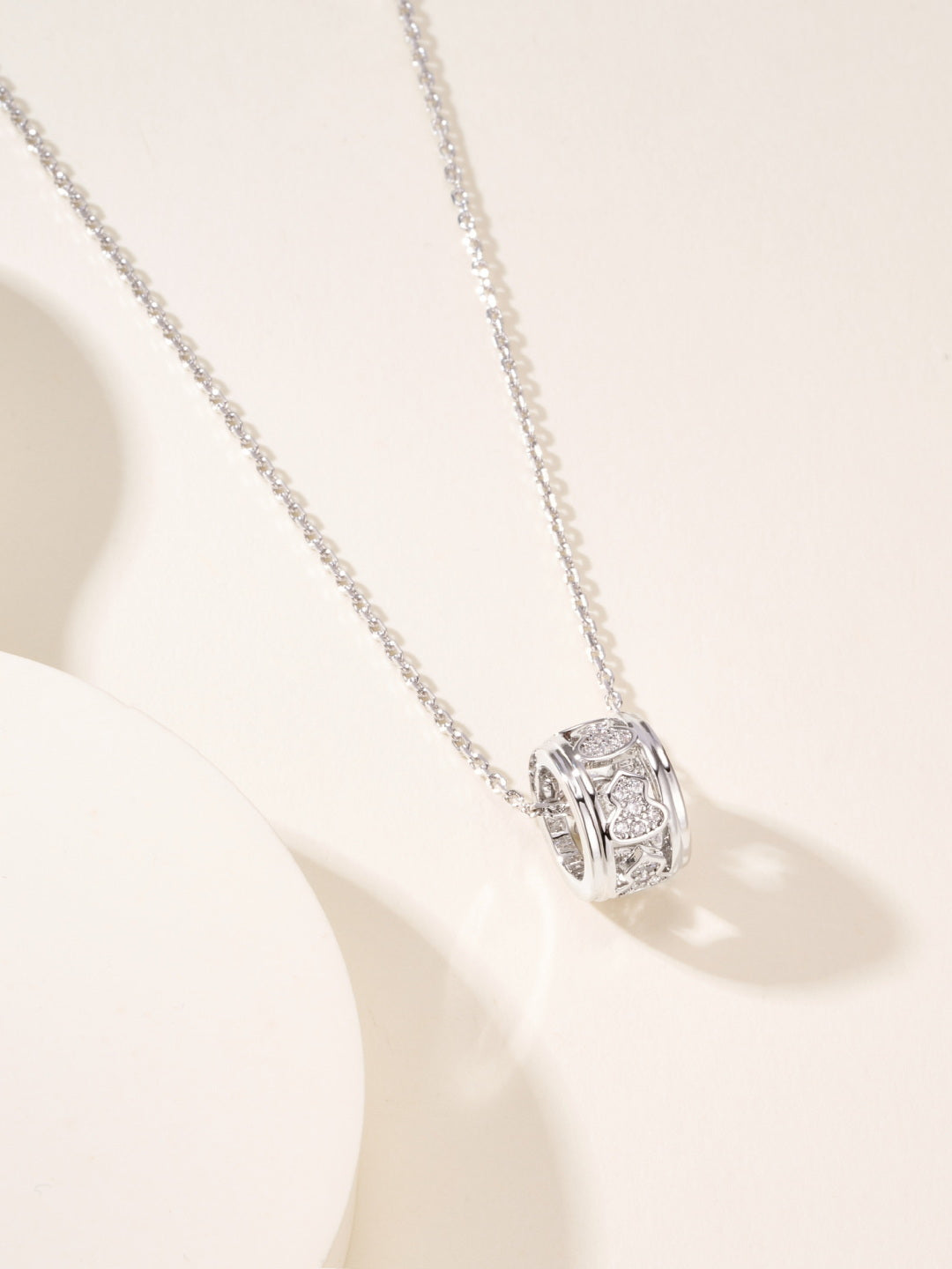 gold crystal Necklace for women - alternate angle view 6