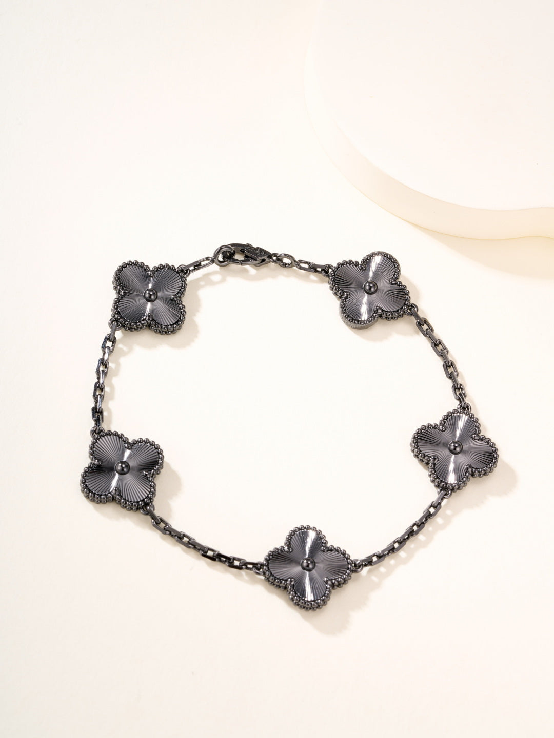 black and gold floral Bracelet for women - product detail view