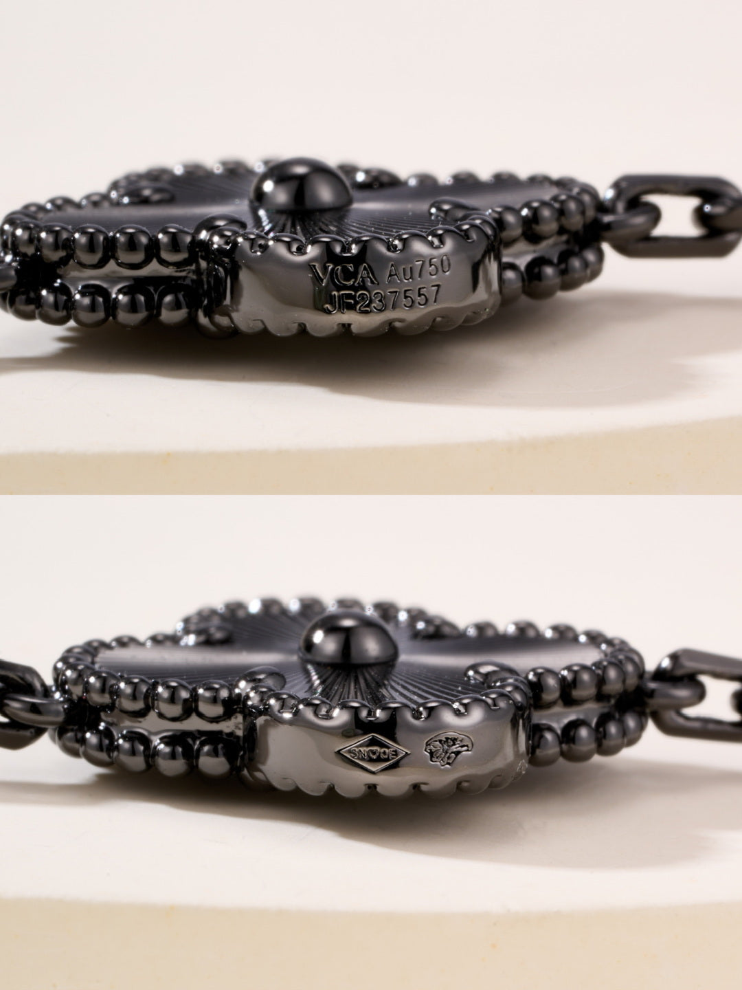 black and gold floral Bracelet for women - alternate angle view 8