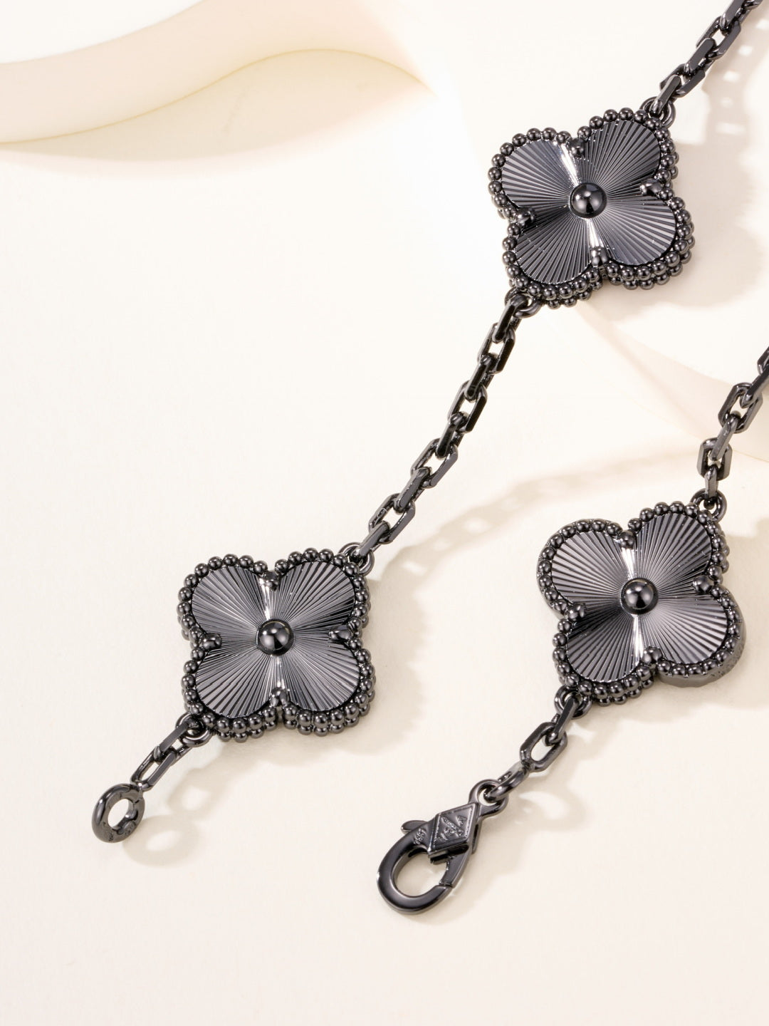 black and gold floral Bracelet for women - alternate angle view 7