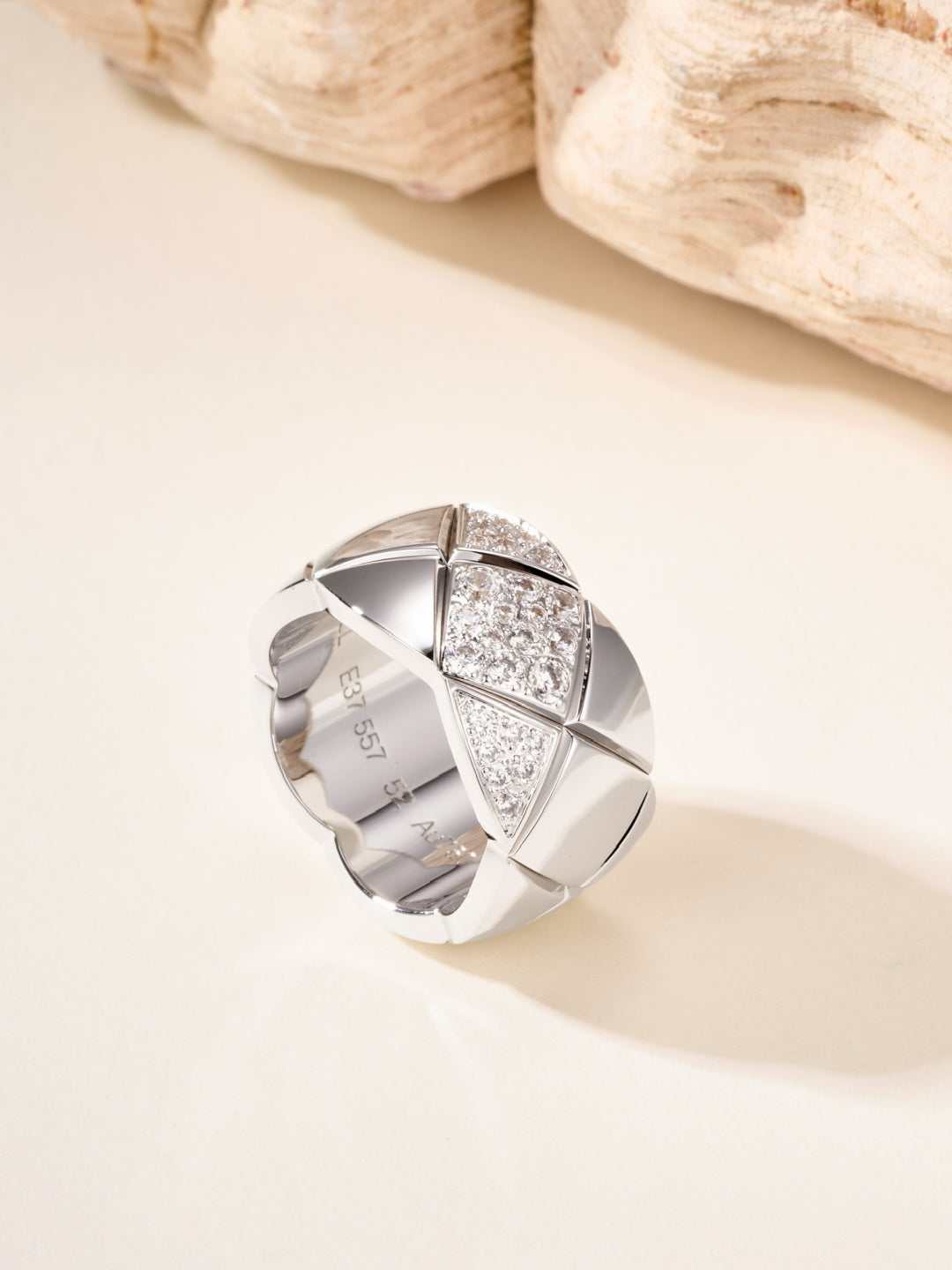 gold crystal crystal inlaid Ring for women - alternate angle view 5