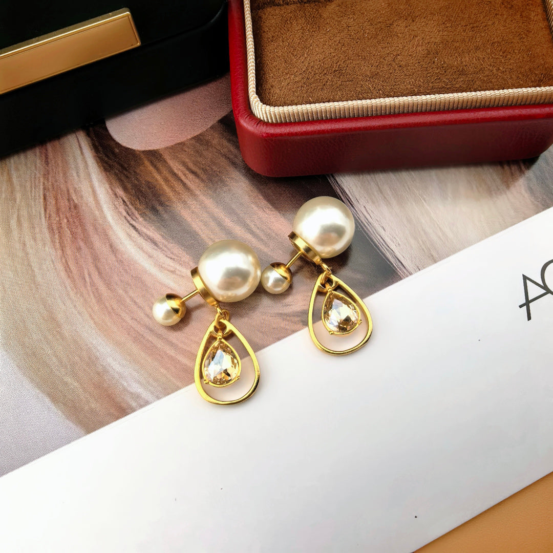 red Drop Earrings for women - product detail view