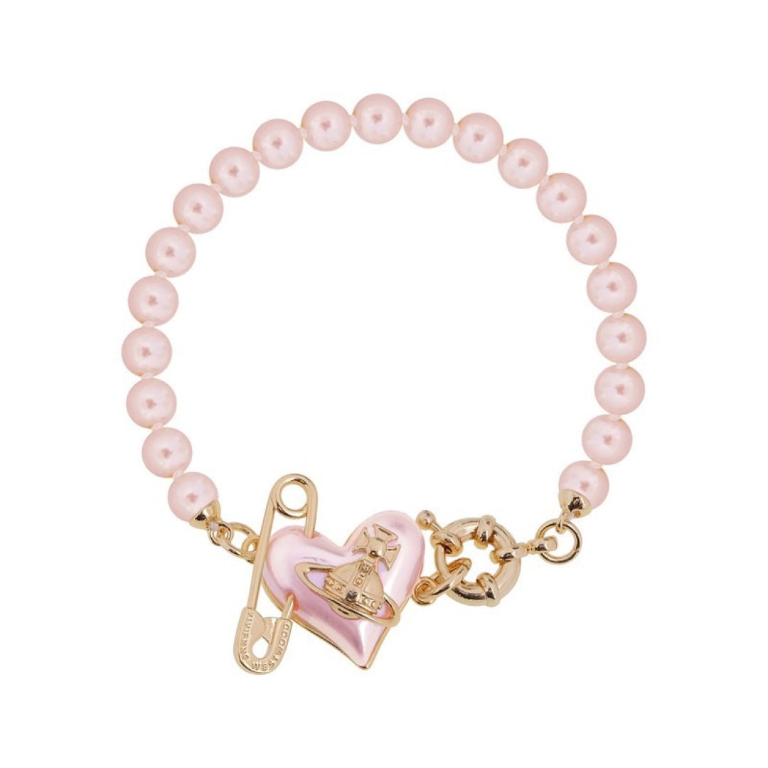 pink pearl Necklace for women - alternate angle view 6