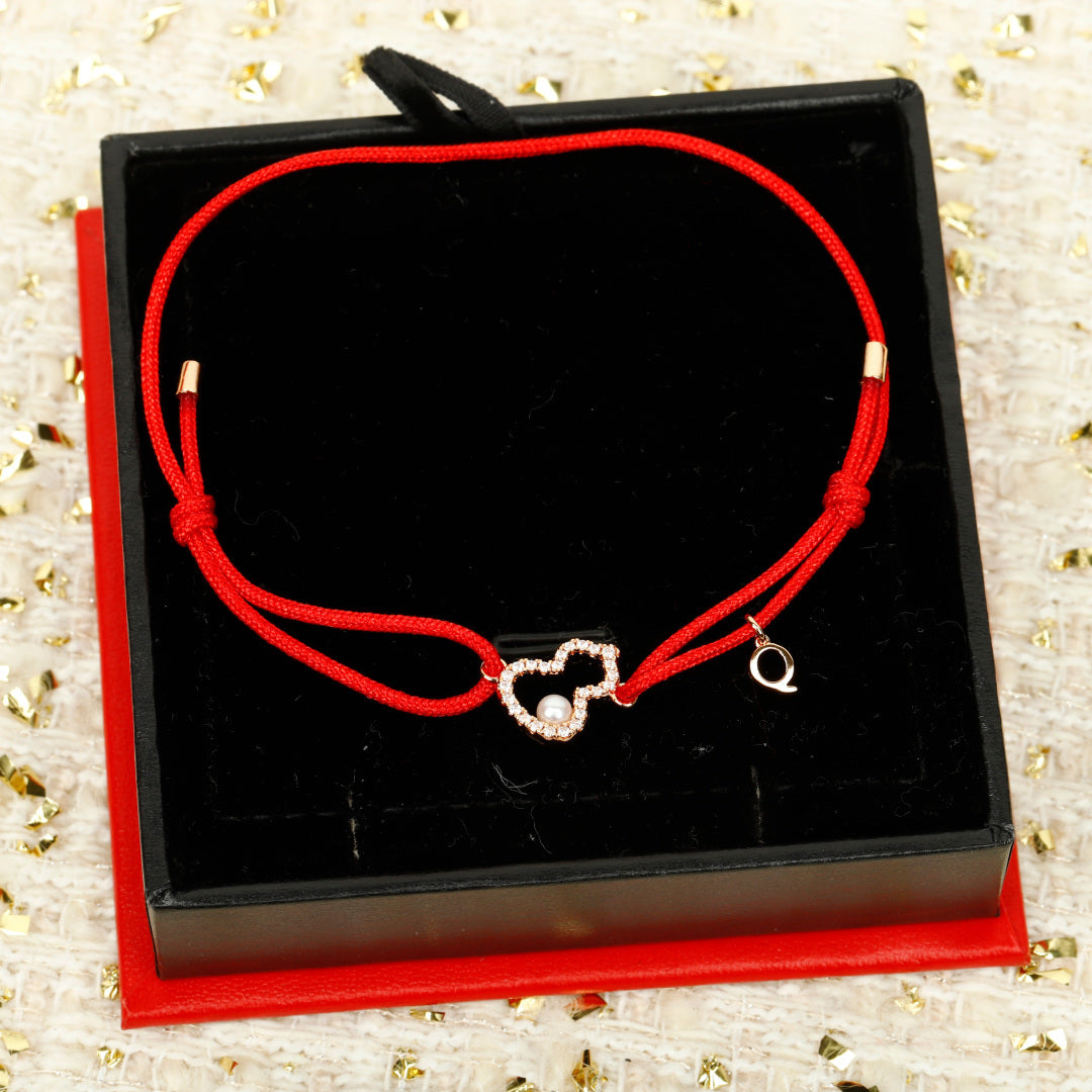 rose gold 925 sterling silver rose Bracelet for women - product detail view