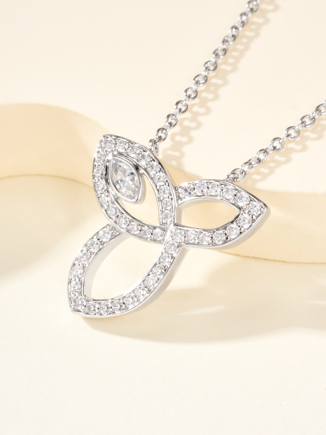 crystal floral Necklace for women - alternate angle view 8
