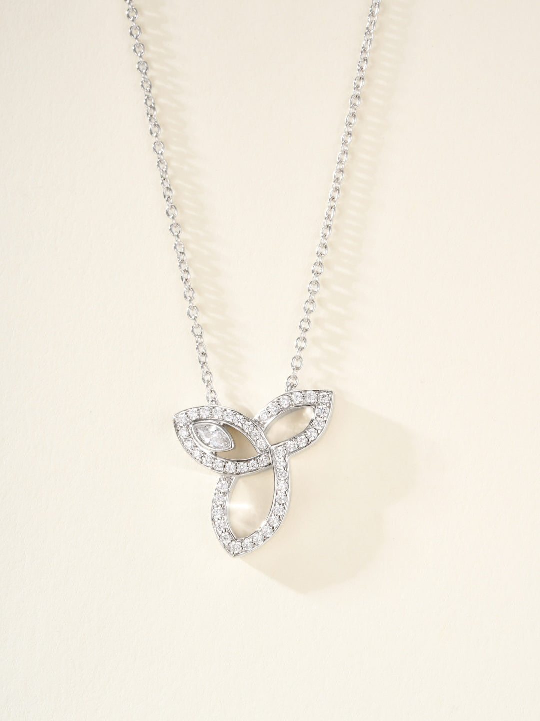 crystal floral Necklace for women - product detail view