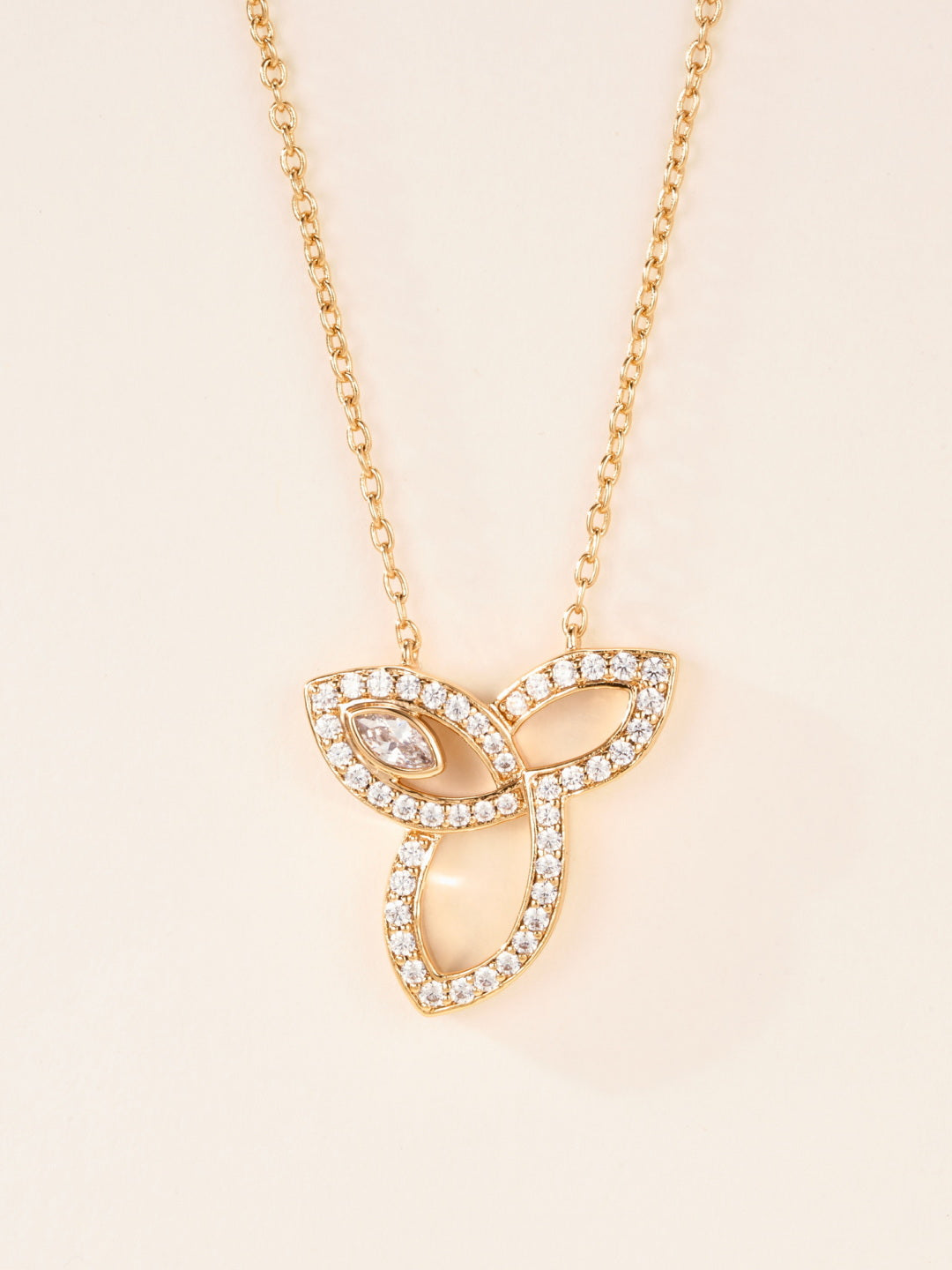 crystal floral Necklace for women - alternate angle view 2