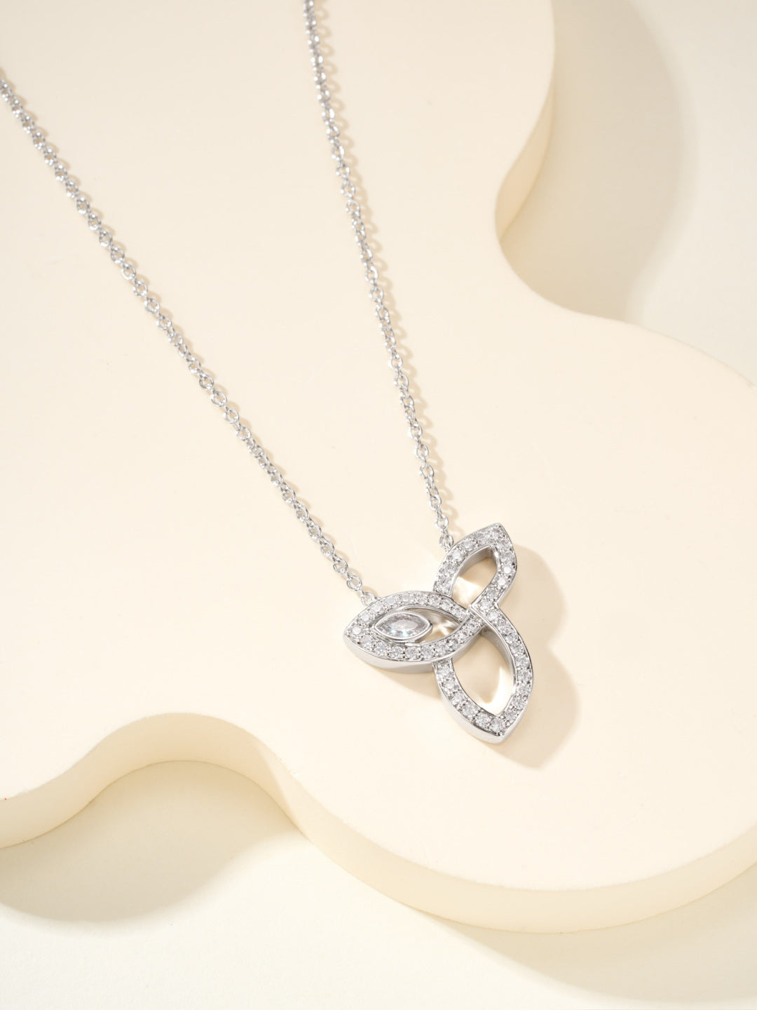 crystal floral Necklace for women - alternate angle view 6