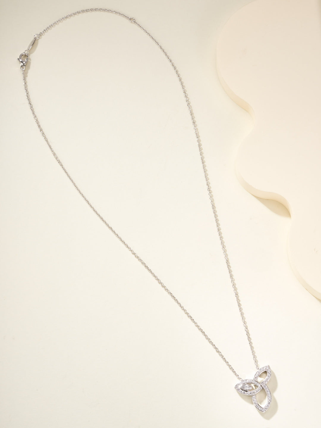 crystal floral Necklace for women - alternate angle view 5