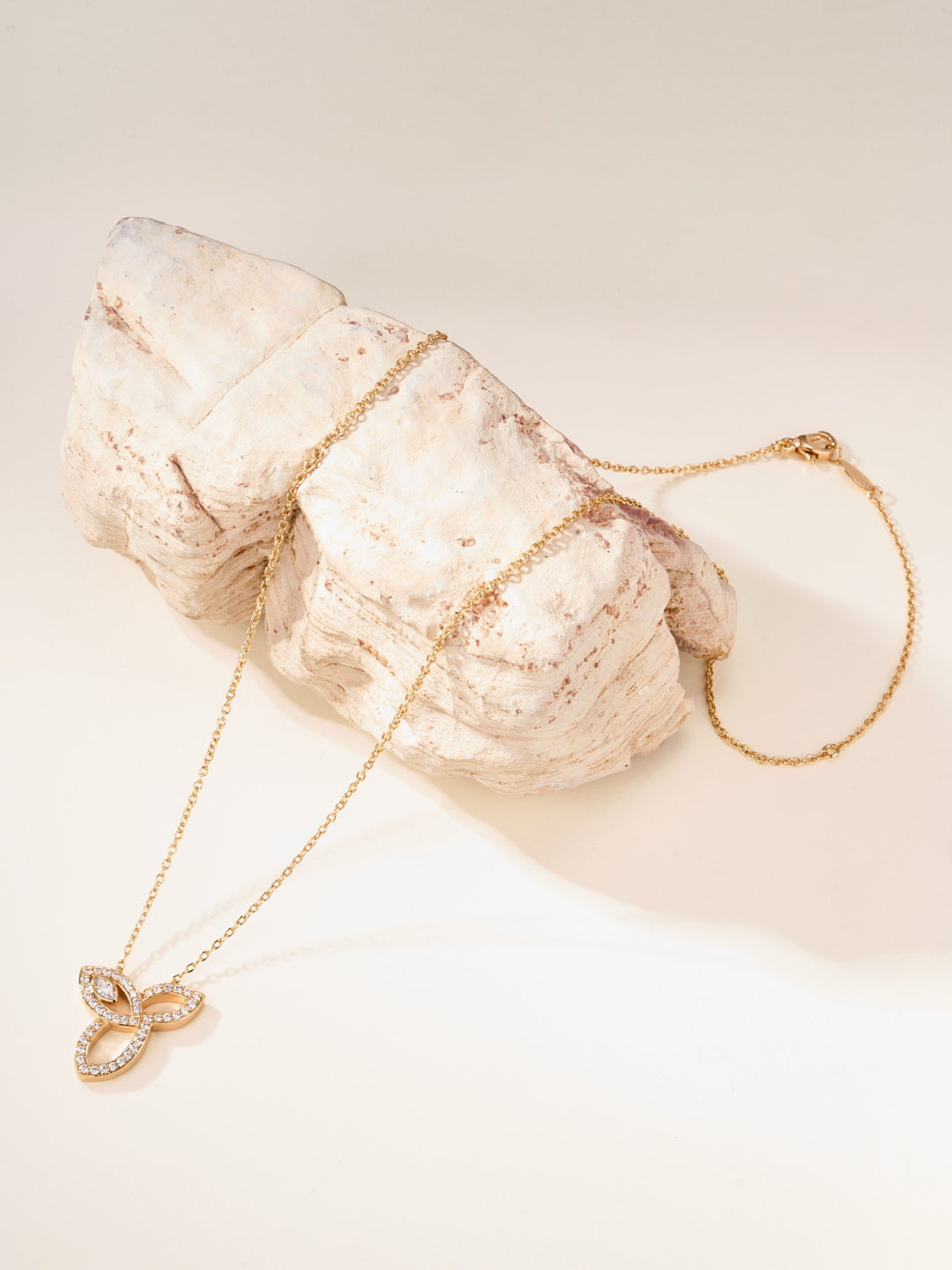crystal floral Necklace for women - alternate angle view 3