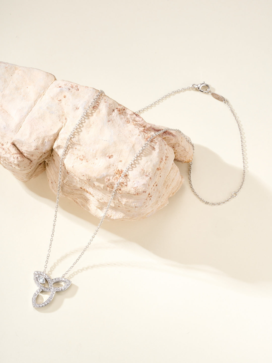 crystal floral Necklace for women - alternate angle view 4