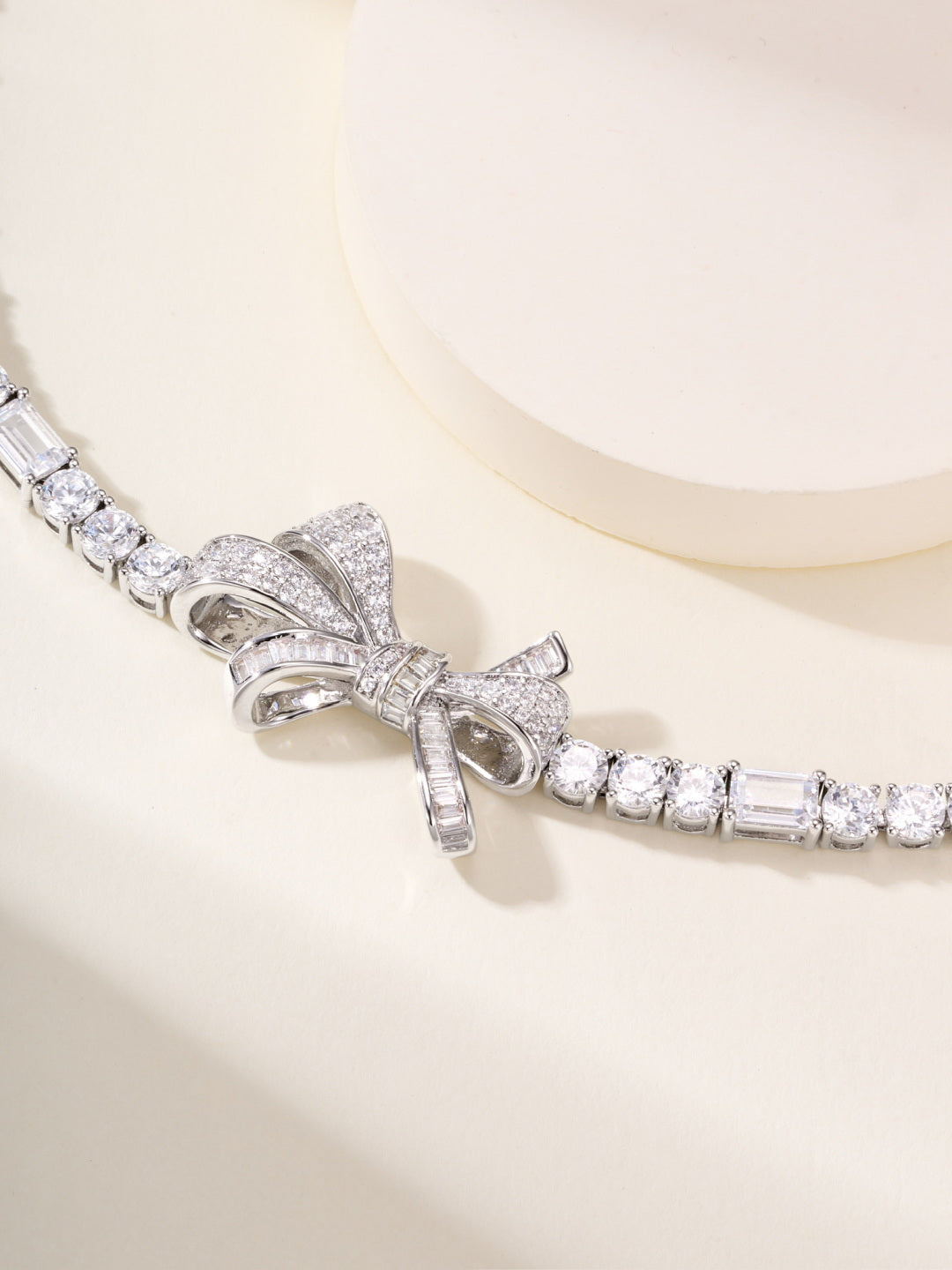 white gold crystal butterfly Bracelet for women - alternate angle view 6