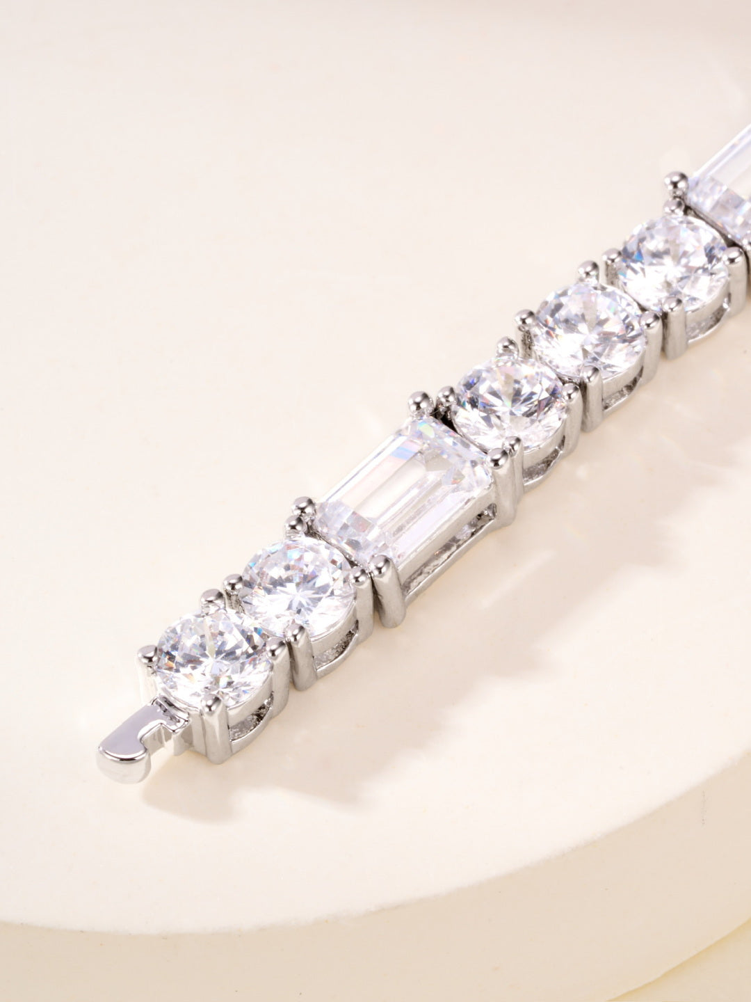 white gold crystal butterfly Bracelet for women - alternate angle view 9