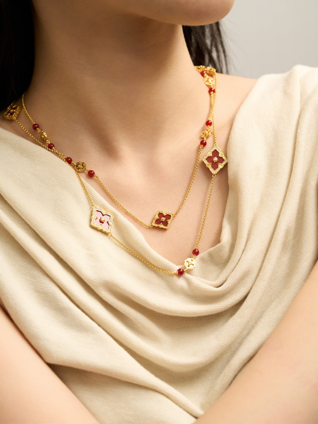 multicolor jade trefoil Sweater for women - product detail view