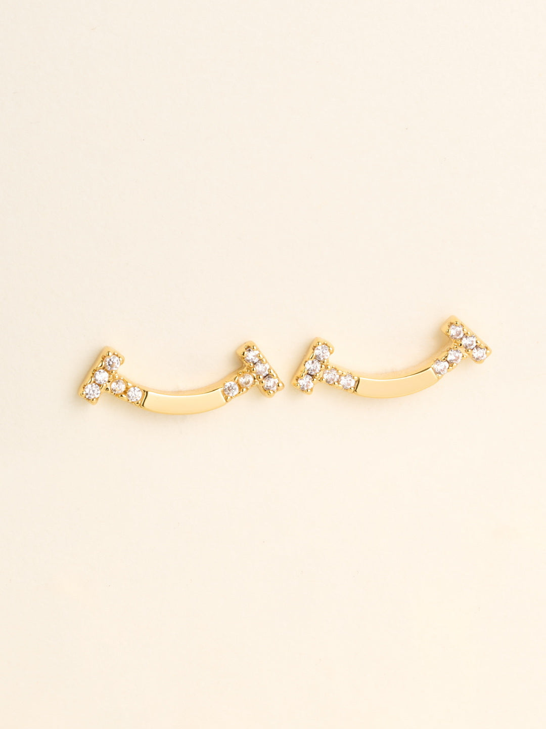 crystal inlaid Stud Earrings for women - alternate angle view 4