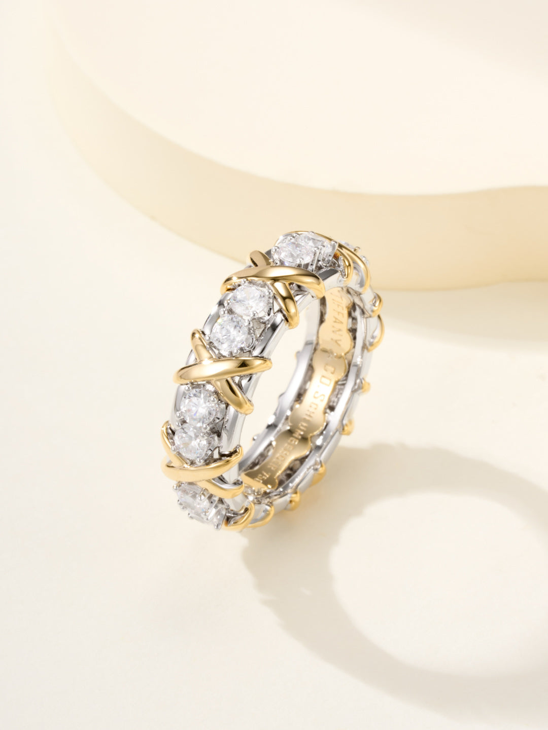 gold crystal Ring for women - alternate angle view 3