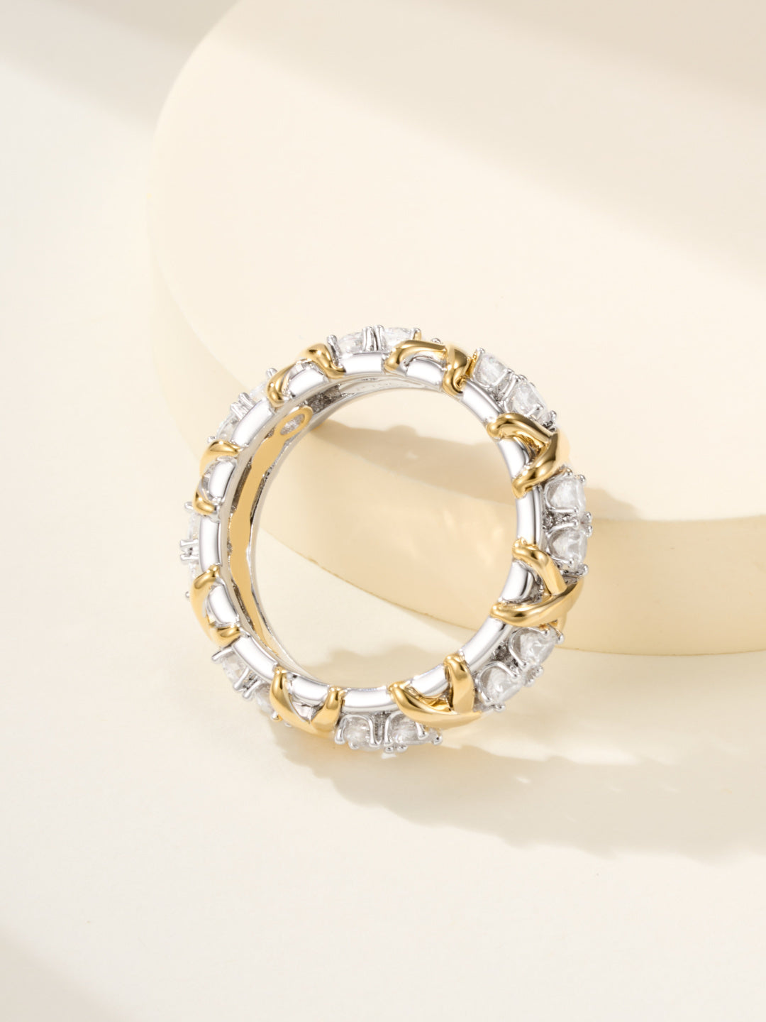 gold crystal Ring for women - alternate angle view 4
