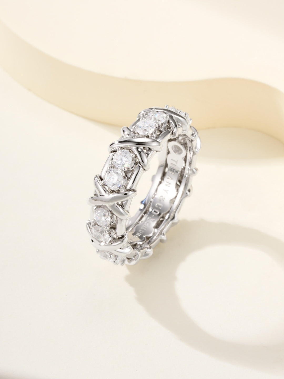 gold crystal Ring for women - alternate angle view 2
