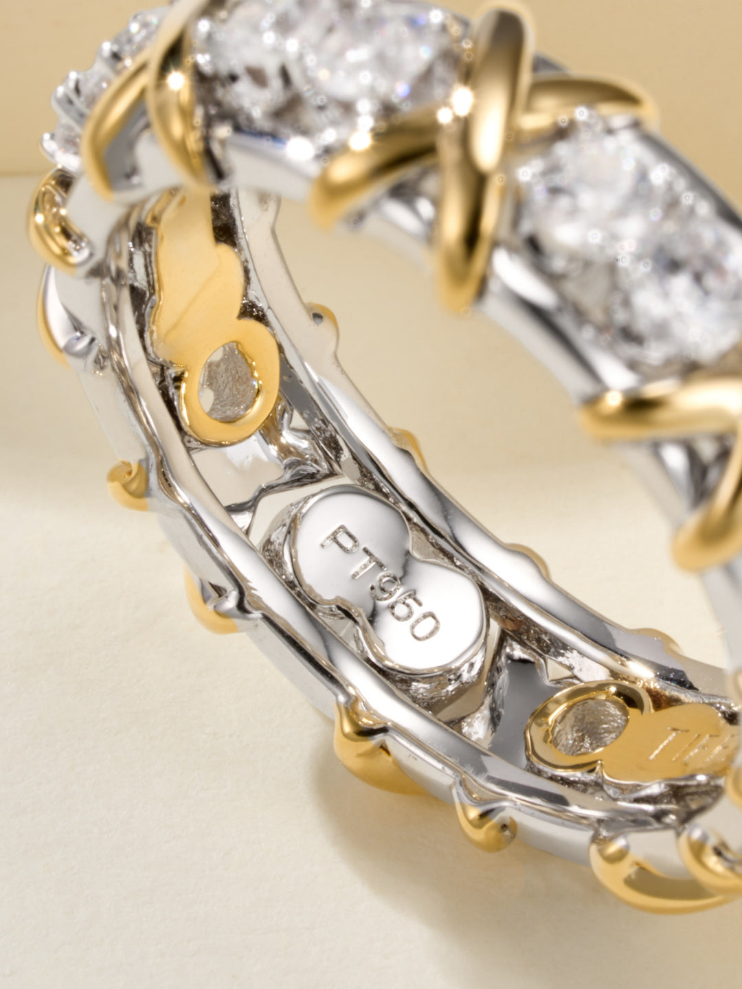 gold crystal Ring for women - alternate angle view 8