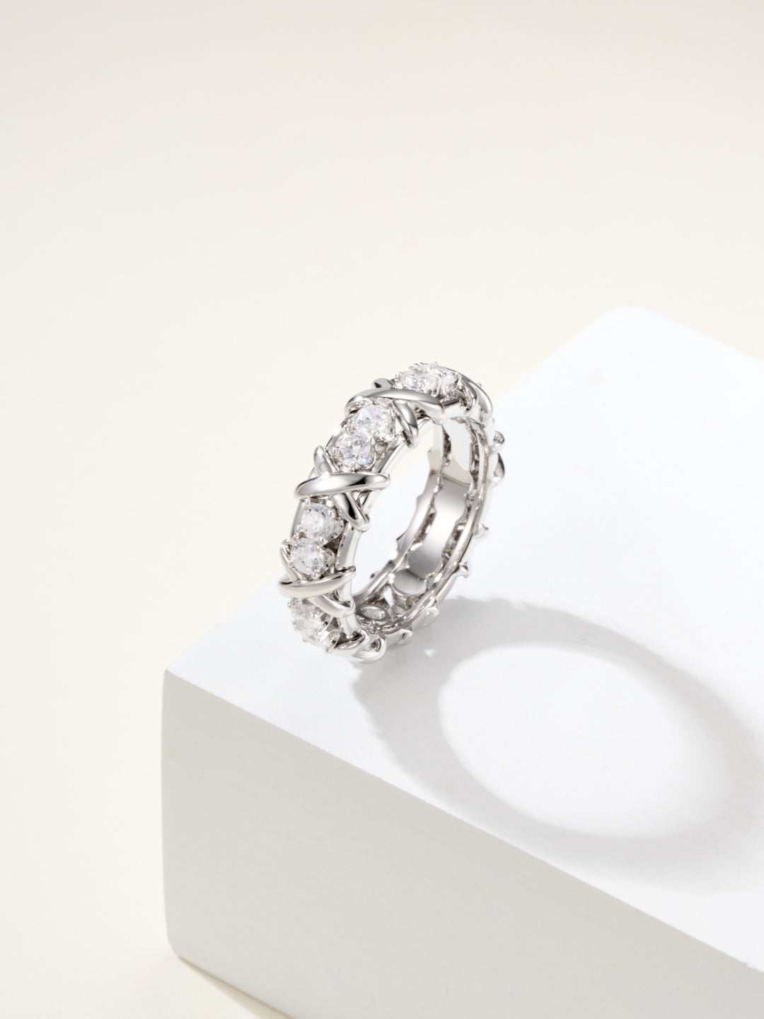 gold crystal Ring for women - alternate angle view 5
