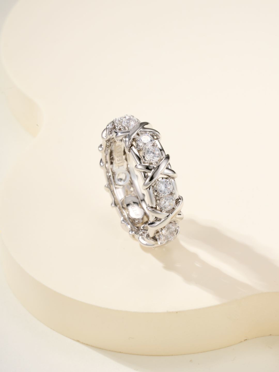 gold crystal Ring for women - alternate angle view 6