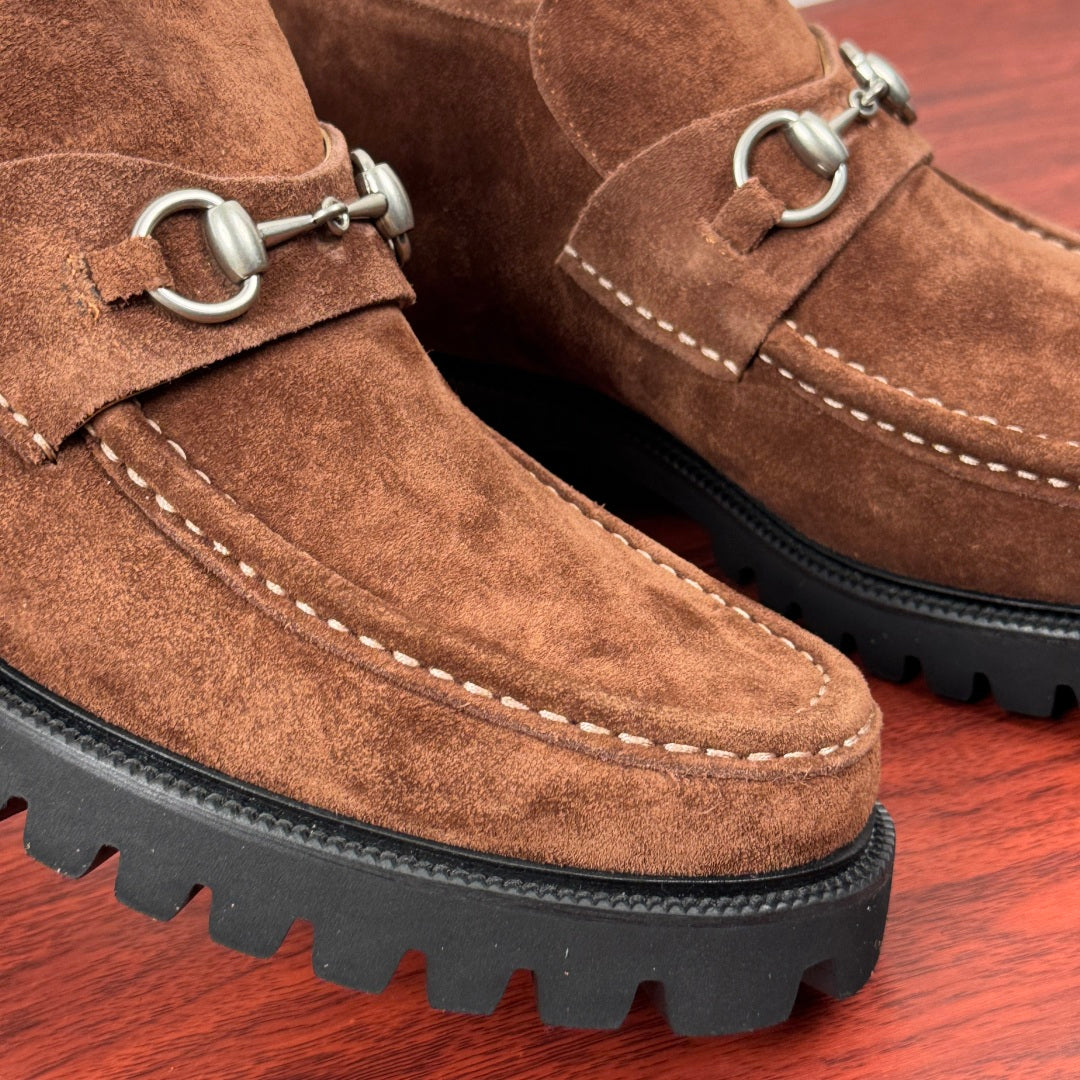Gucci Men's Horsebit Chunky Ankle Boots