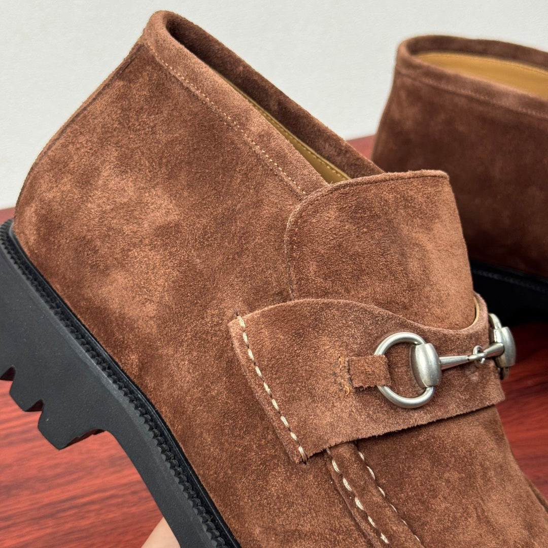 Gucci Men's Horsebit Chunky Ankle Boots