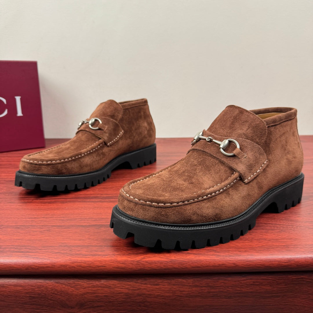 Gucci Men's Horsebit Chunky Ankle Boots