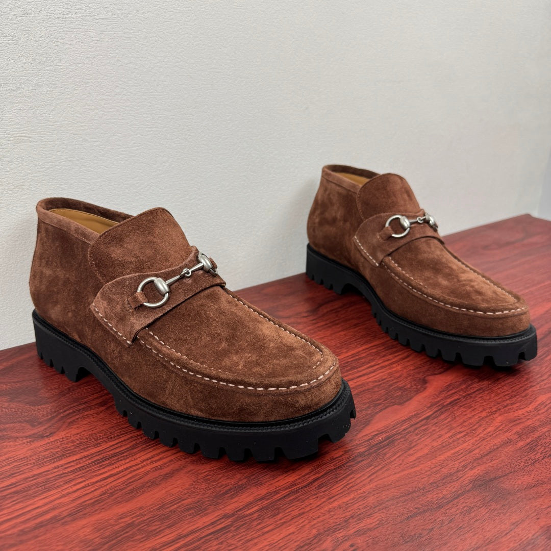 Gucci Men's Horsebit Chunky Ankle Boots