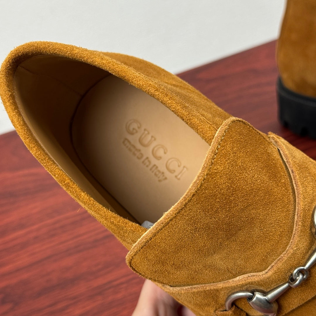 Gucci Men's Horsebit Chunky Ankle Boots