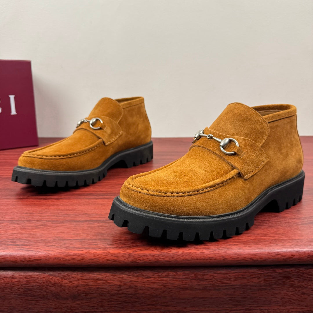 Gucci Men's Horsebit Chunky Ankle Boots
