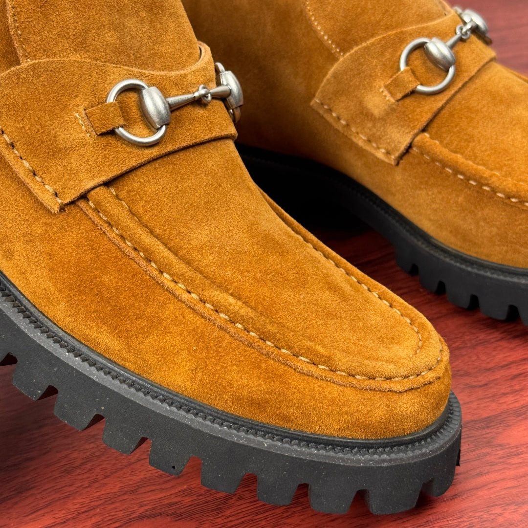 Gucci Men's Horsebit Chunky Ankle Boots