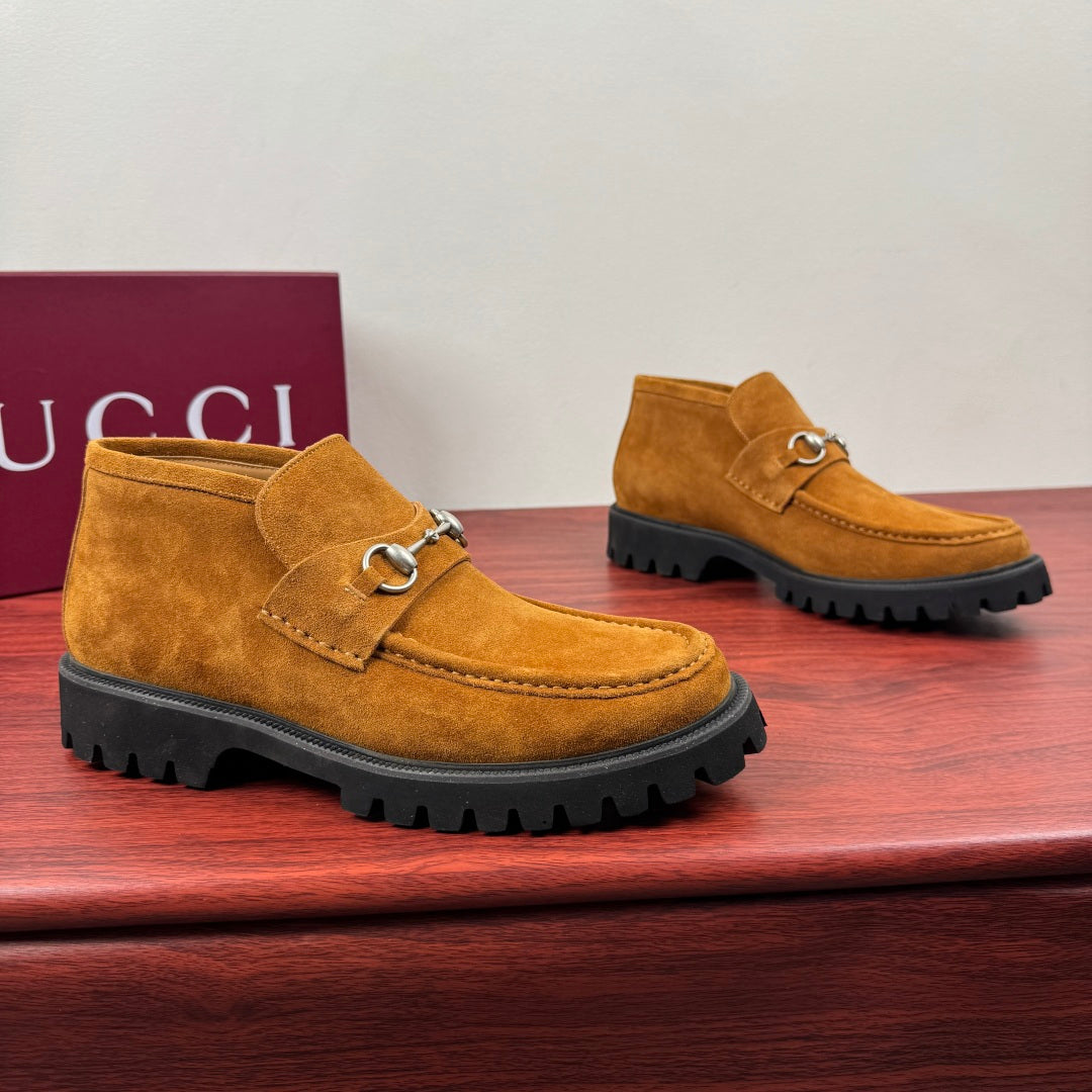 Gucci Men's Horsebit Chunky Ankle Boots