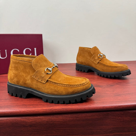 Gucci Men's Horsebit Chunky Ankle Boots