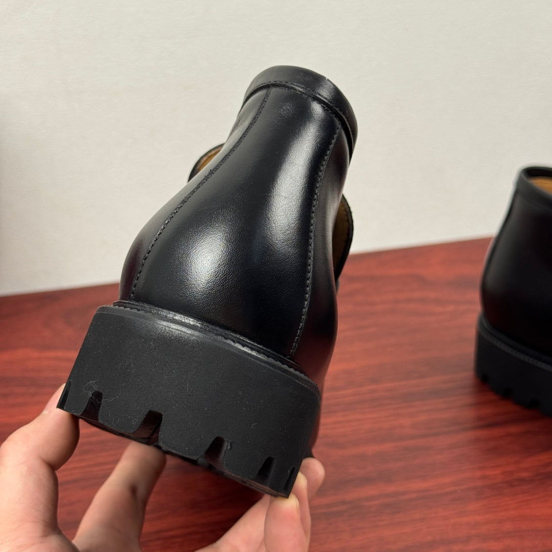 Gucci Men's Horsebit Chunky Ankle Boots Black