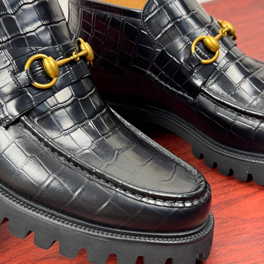 Gucci Men's Horsebit Chunky Ankle Boots