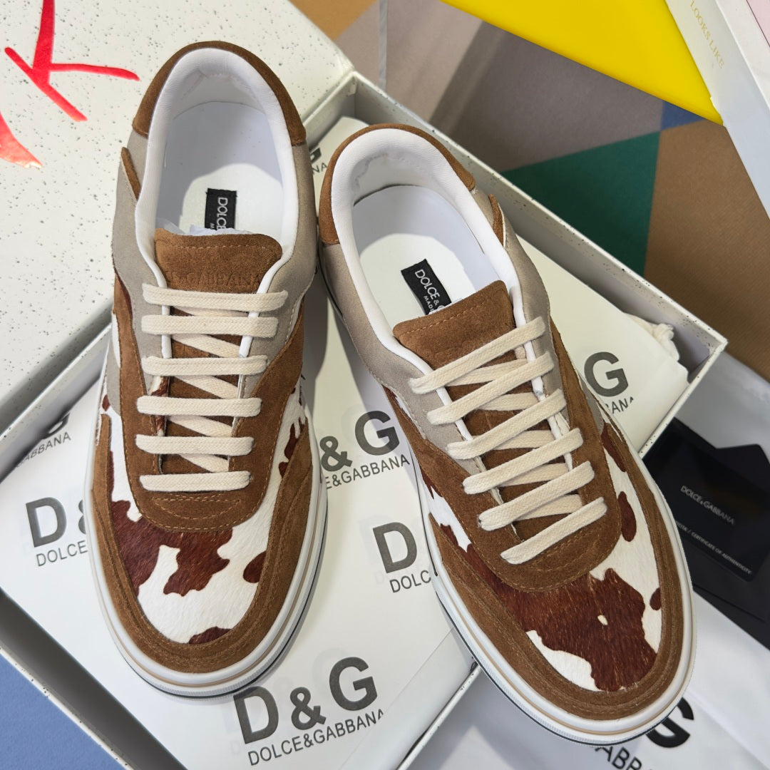 Dolce & Gabbana DG Sailing Casual Sneakers with Leather & Mesh Upper