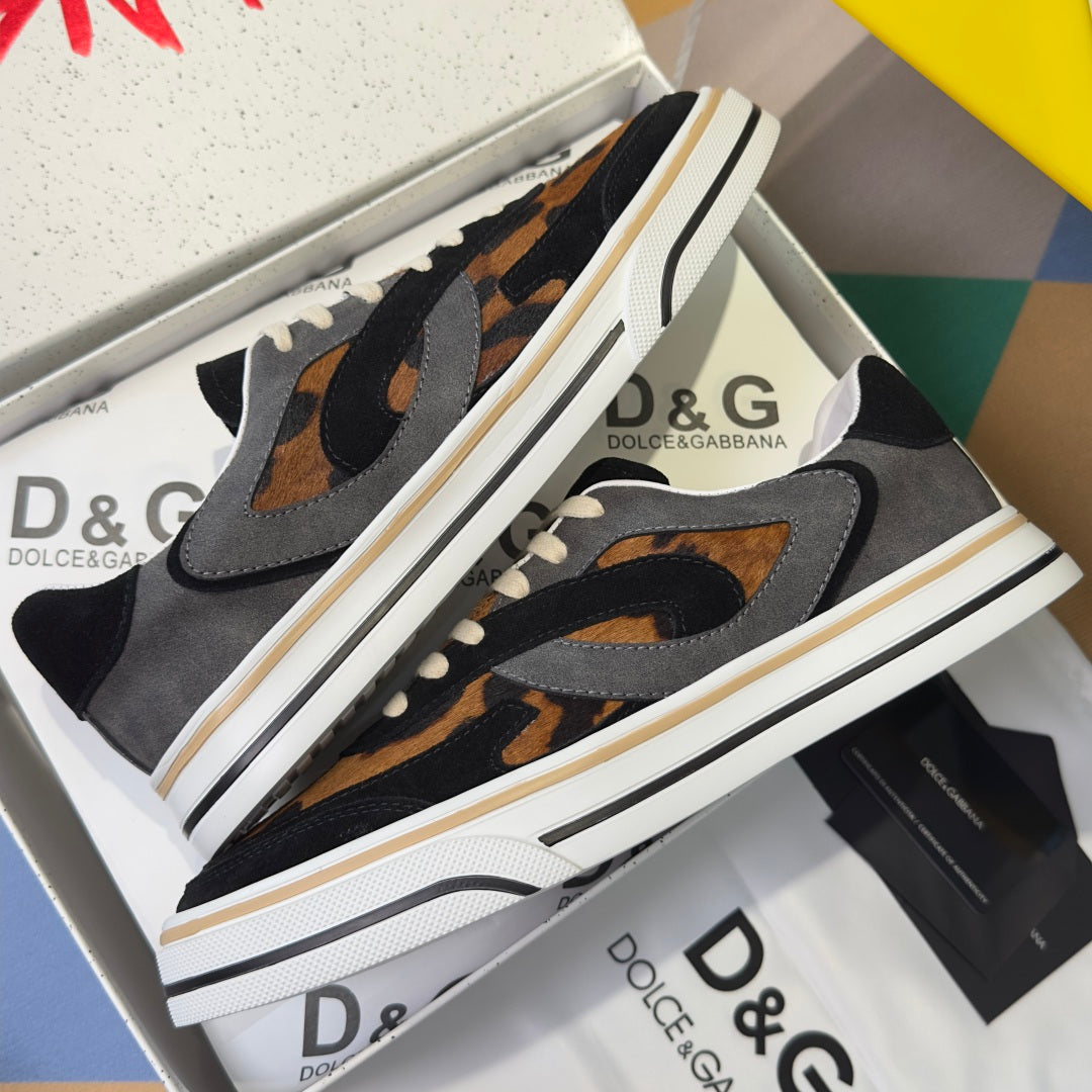 Dolce & Gabbana DG Sailing Casual Sneakers with Leather & Mesh Upper