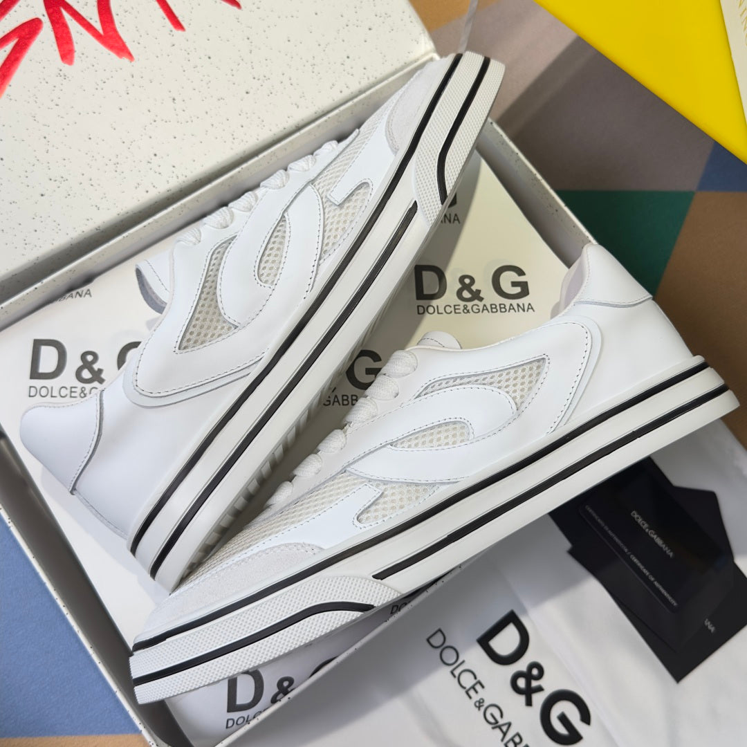 Dolce & Gabbana DG Sailing Casual Sneakers with Leather & Mesh Upper