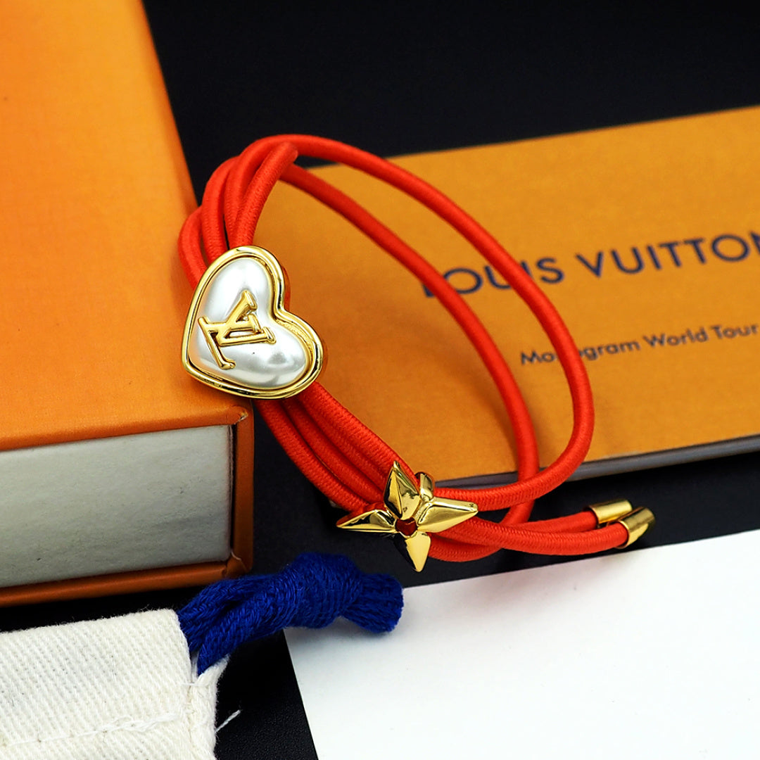 white pearl heart Bangle for women - alternate angle view 4
