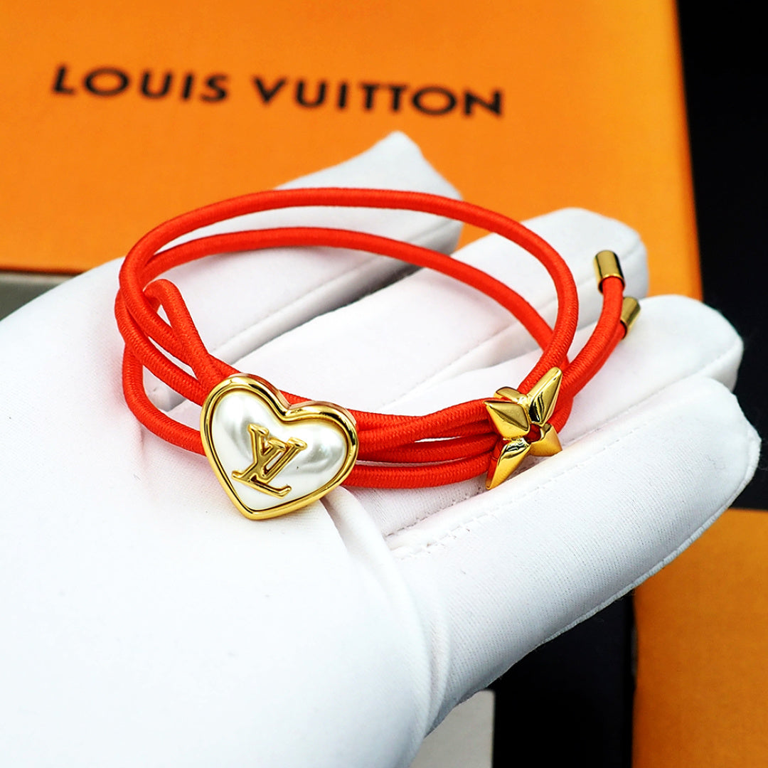 white pearl heart Bangle for women - alternate angle view 5