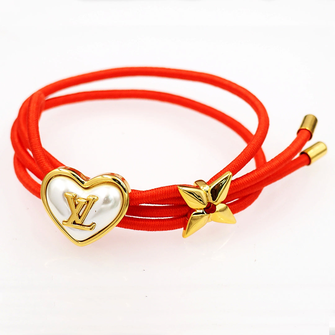 white pearl heart Bangle for women - product detail view