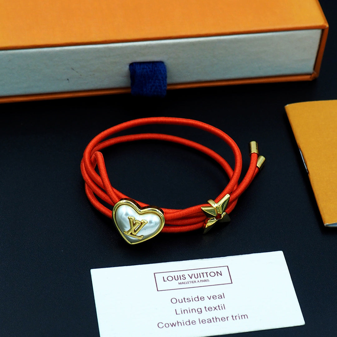 white pearl heart Bangle for women - alternate angle view 9
